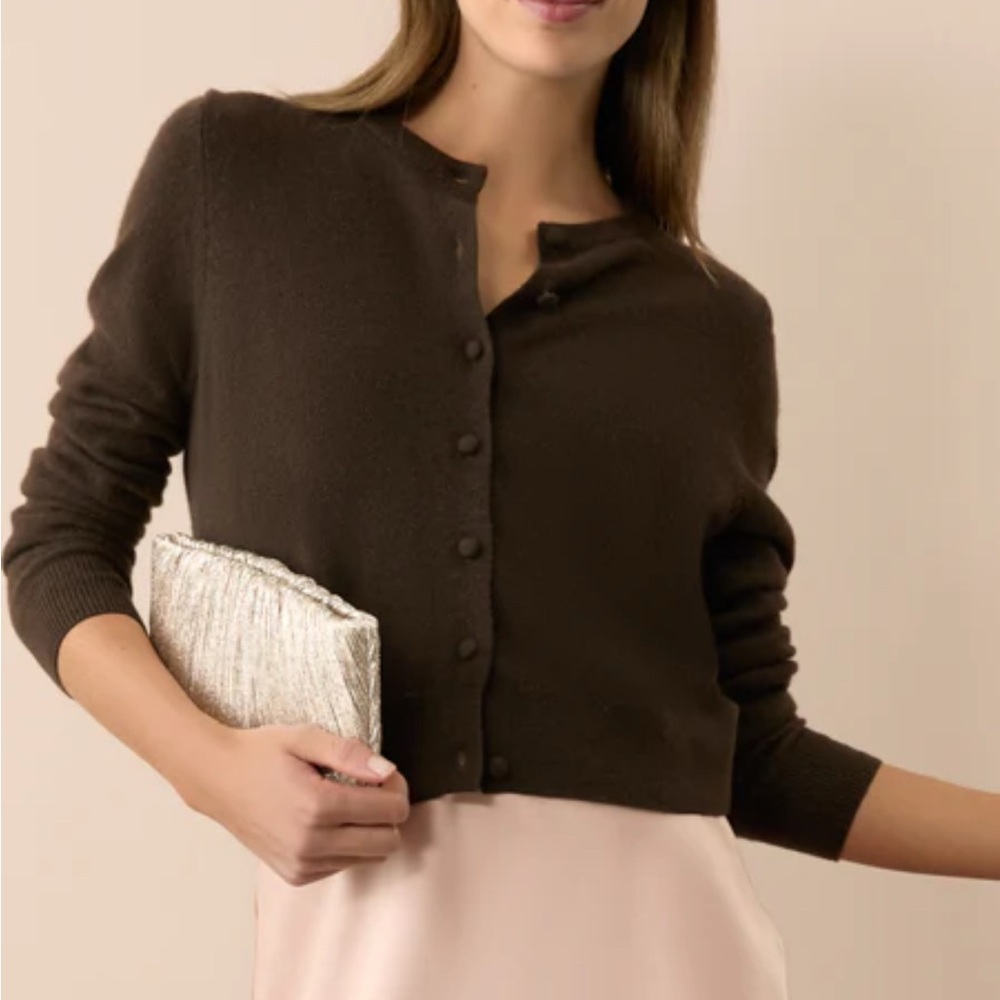 Tuckernuck Chocolate Cashmere Riley Cardigan